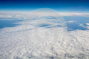 Spectacular sea of Ã¢â¬â¹Ã¢â¬â¹clouds on the plane photo